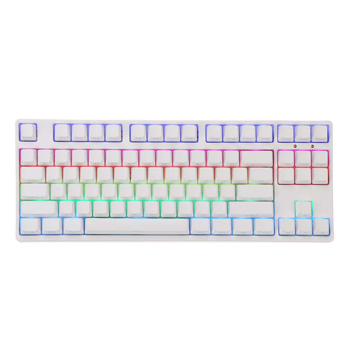 

PLUS2 87 Key NKRO USB Wired RGB Backlit Gateron Switch PBT Double Shot Keycaps Mechanical Gaming Keyboard for E-sport office PC Laptop