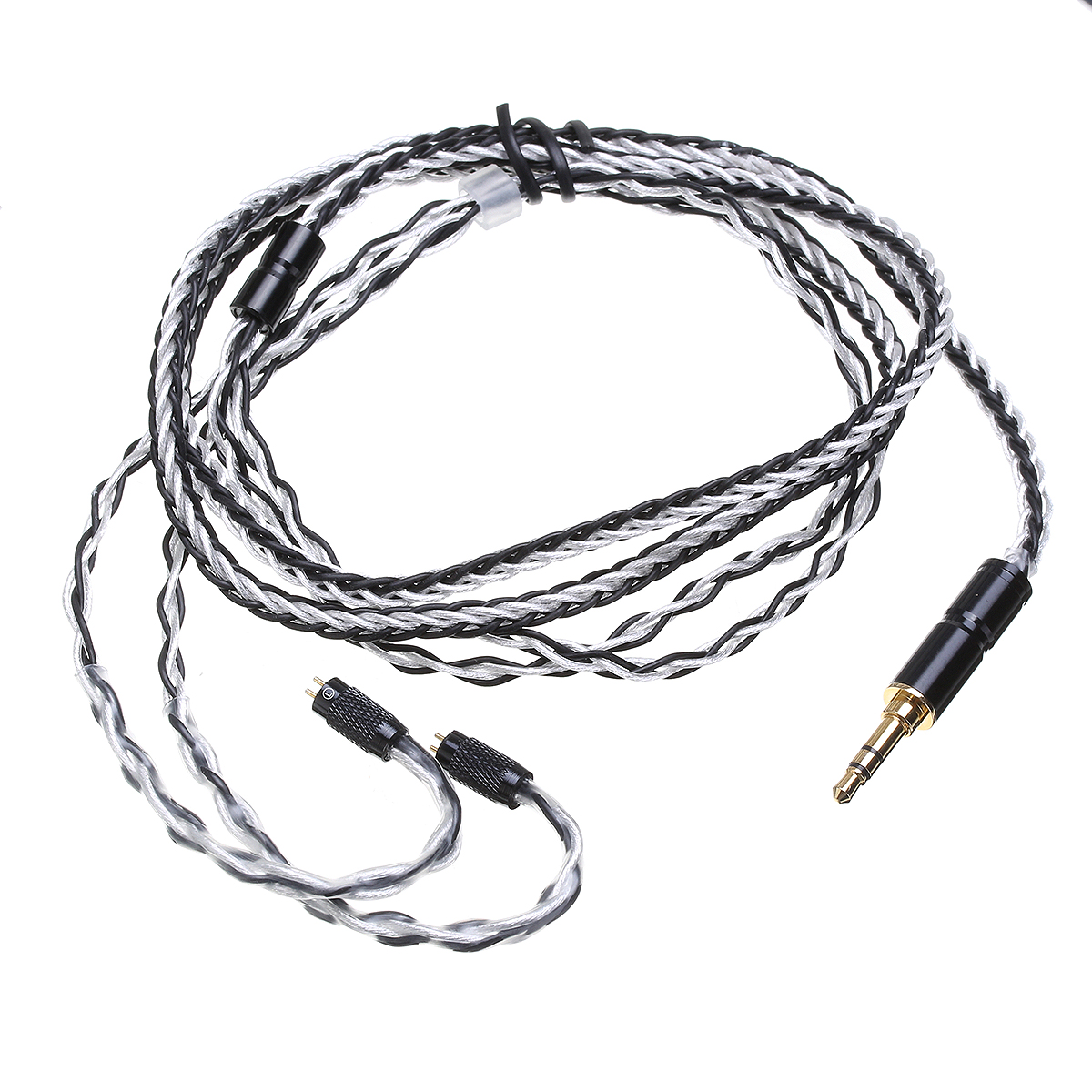 

BGVP 6N 3,5 мм 600 Провод OCC Чистое серебро Покрытие MMCX Кабель Наушник 8-жильный уравновешивающий аудиофильный смешанный плетеный кабель