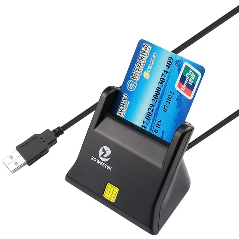 

ZW-2026-3 EMV USB Smart Card Reader Writer DOD Military USB Common Access CAC