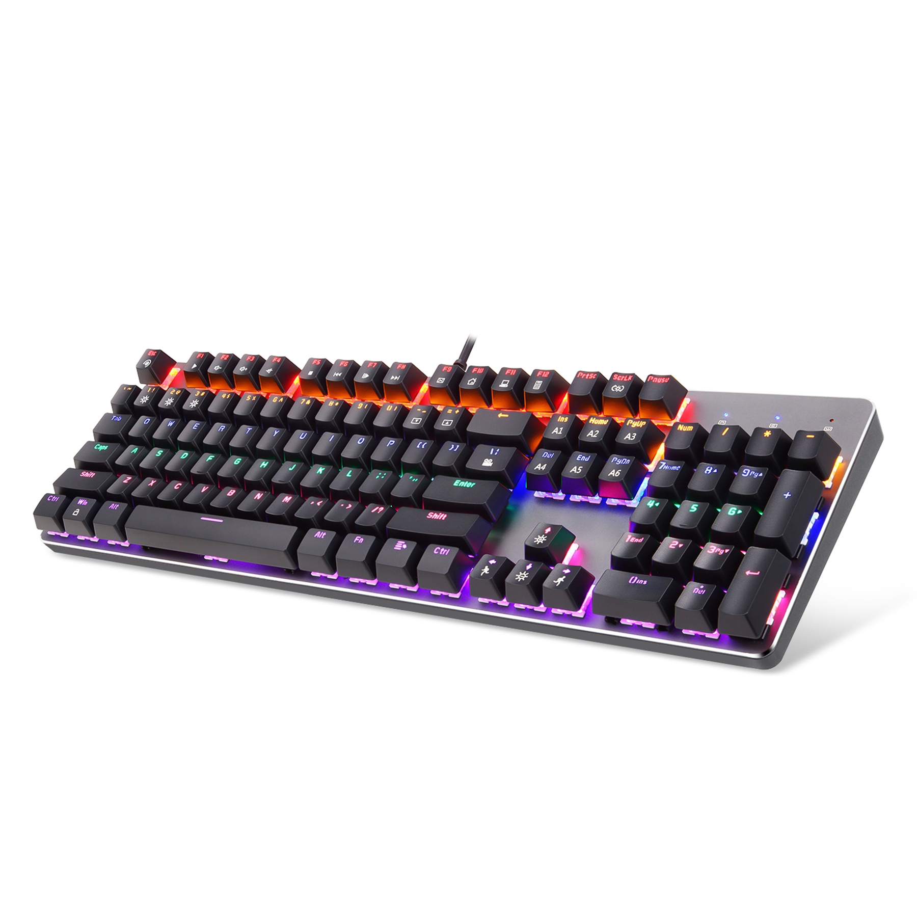 

Motospeed K73 104 Keys Wired Mixed Light Mechanical Keyboard with RGB Custom Light for Desktop Laptop