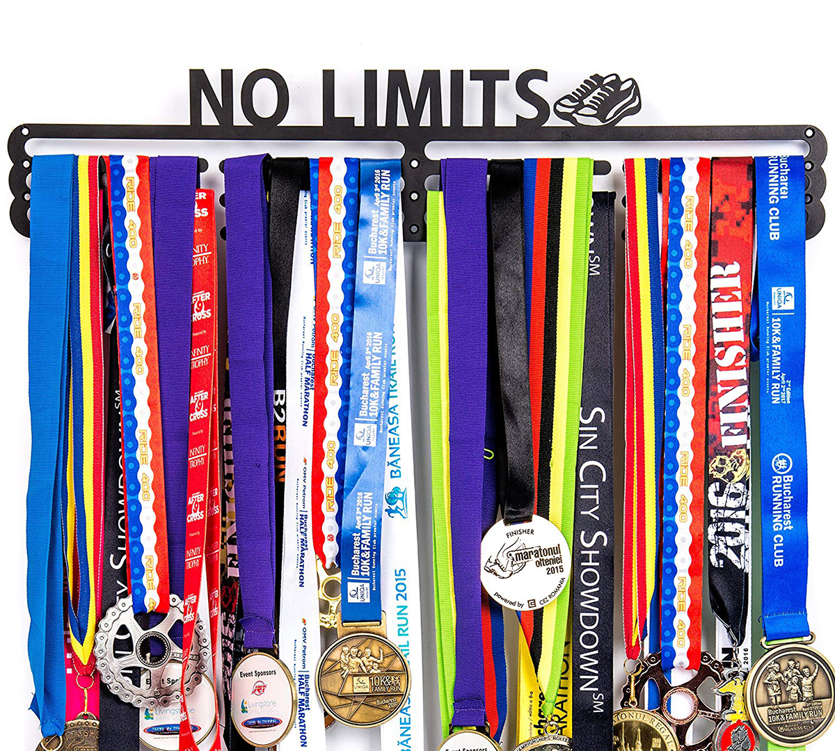 

Urban Active Держатель спортивной медали No Limits Medal Дисплей за 60 медалей Дисплей Коробка