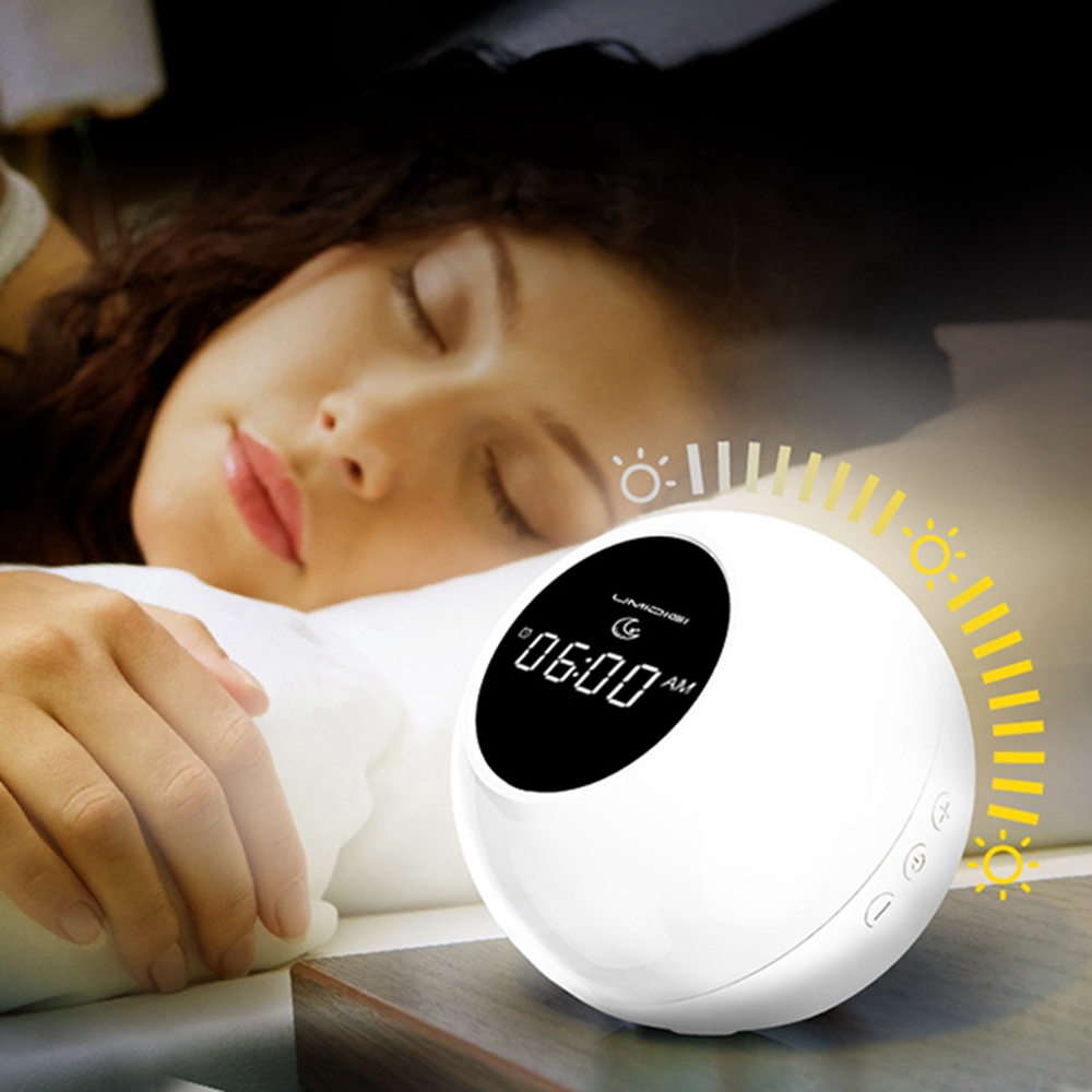 

UMIDIGI Uwake Wireless bluetooth Speaker Portable Colorful LED Loudspeaker Stereo Music Surround Alarm Clock Night Light