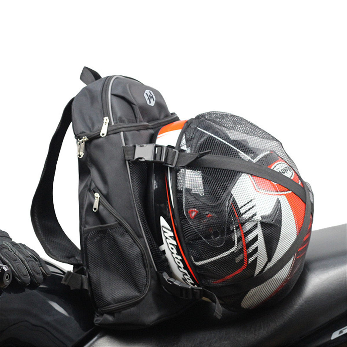 

24L Outdoor Motorcycle Helmet Backpack Locomotive Travel Ride Bicycle Bag