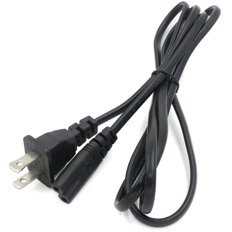 

1.5m AC US C8 Plug Power Supply Adapter Cord Cable PVC Black Power Adapter Connector Line for Consumer Electronics