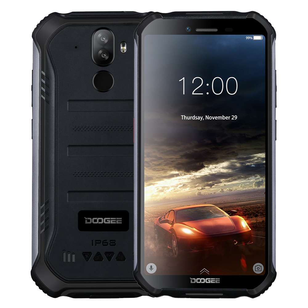 

DOOGEE S40 облегченный 5,5-дюймовый HD IP68 Waterdrop Android 9,0 4650 мАч Face Unlock 2GB RAM 16GB ПЗУ MT6580 Quad Core 3G Смартфон