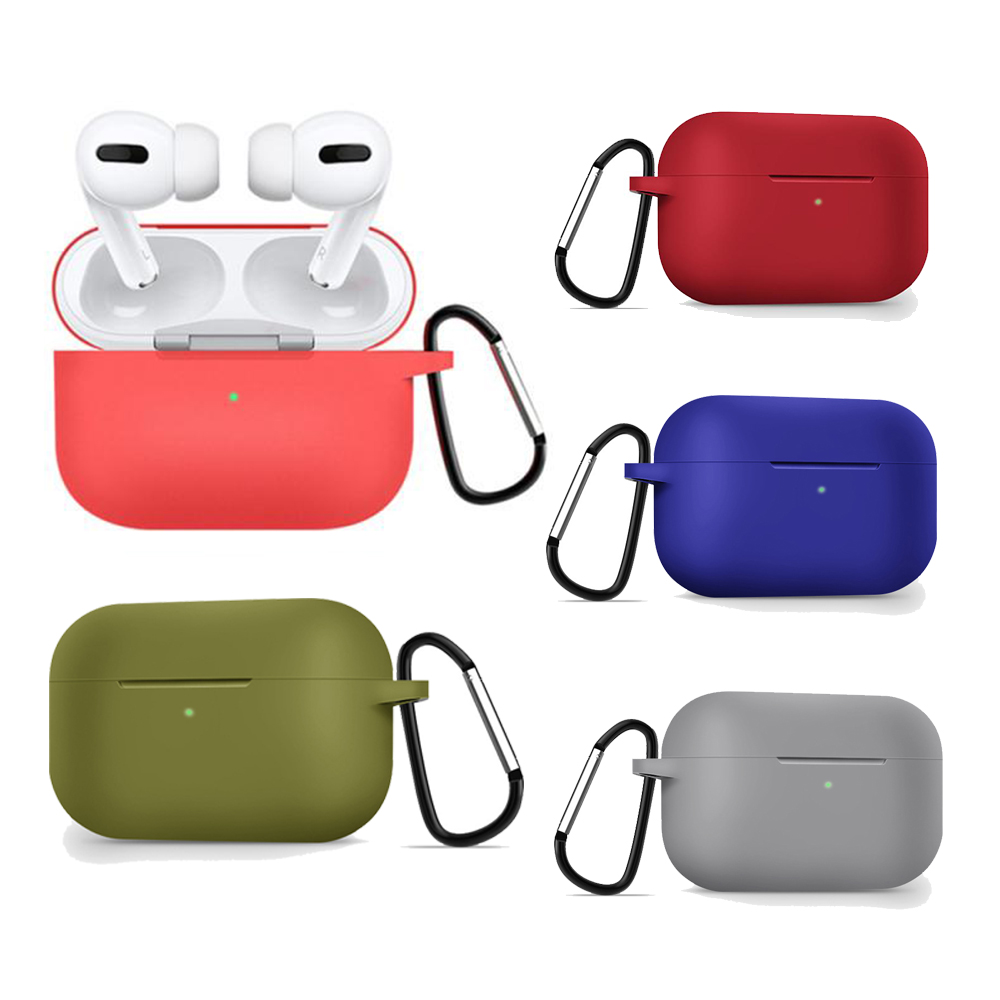

Bakeey Liquid Silicone Shockproof Anti-drop Earphone Storage Case with keychain for Apple Airpods 3 Airpods Pro 2019