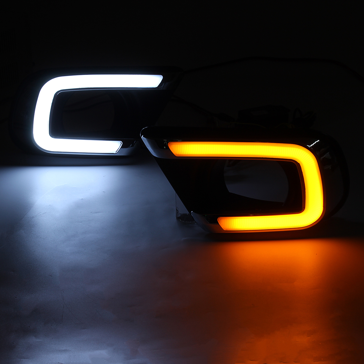 

2 шт. Авто DRL дневные ходовые огни LED Авто указатель поворота Водонепроницаемы лампы белый желтый свет для Dodge Journ