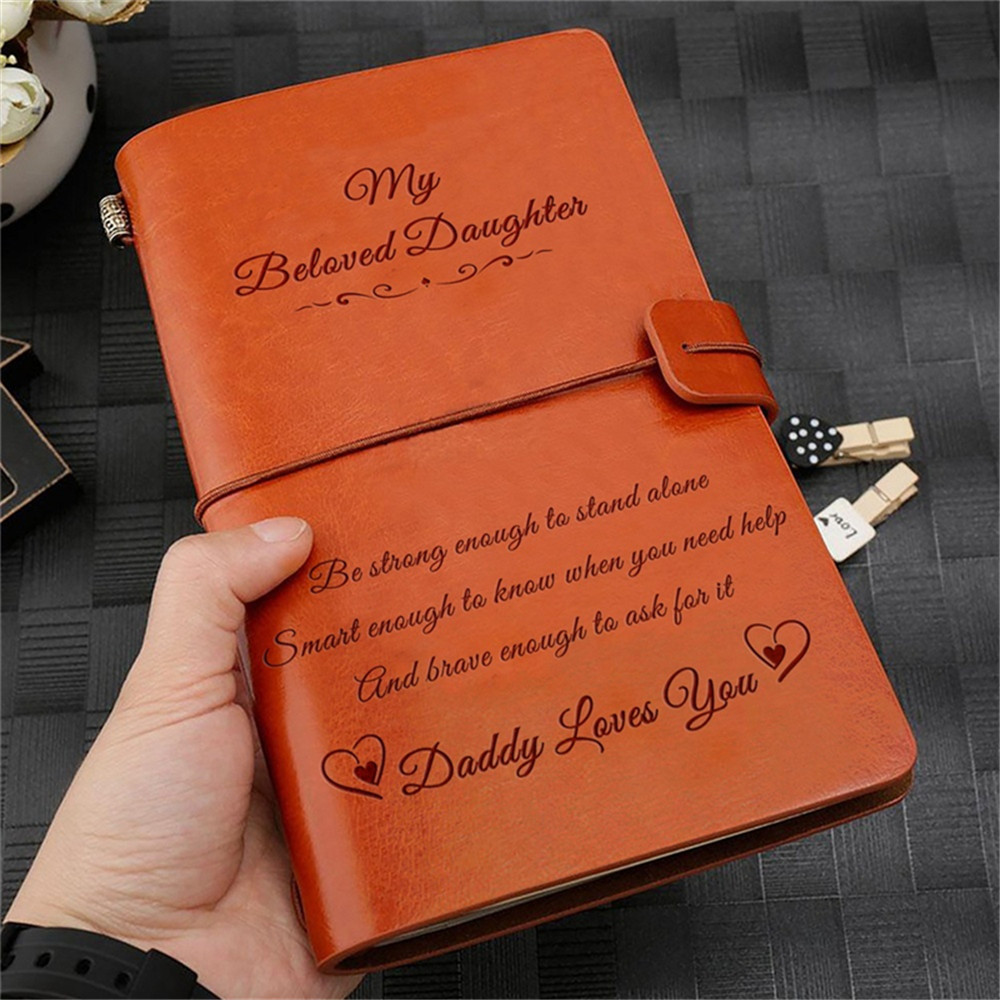

Engraved Leather Journal Notebook Diary To My Daughter Face Challenges Love Dad Engraved Notebook Diary
