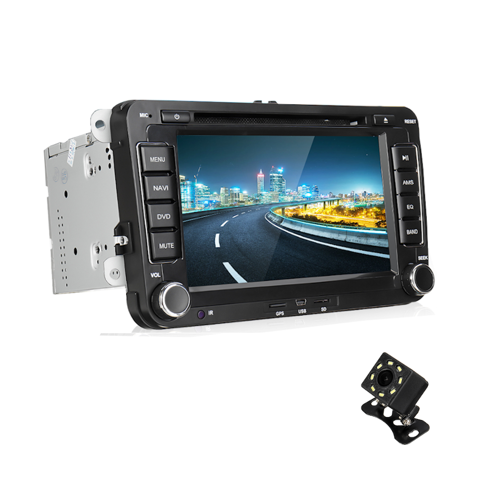 

7 Inch 2 Din For Wince 6.0 Car Stereo Radio DVD MP5 Player bluetooth GPS Hands-free SD FM USB With Rear View Camera For VW Passat Golf Transporter T5
