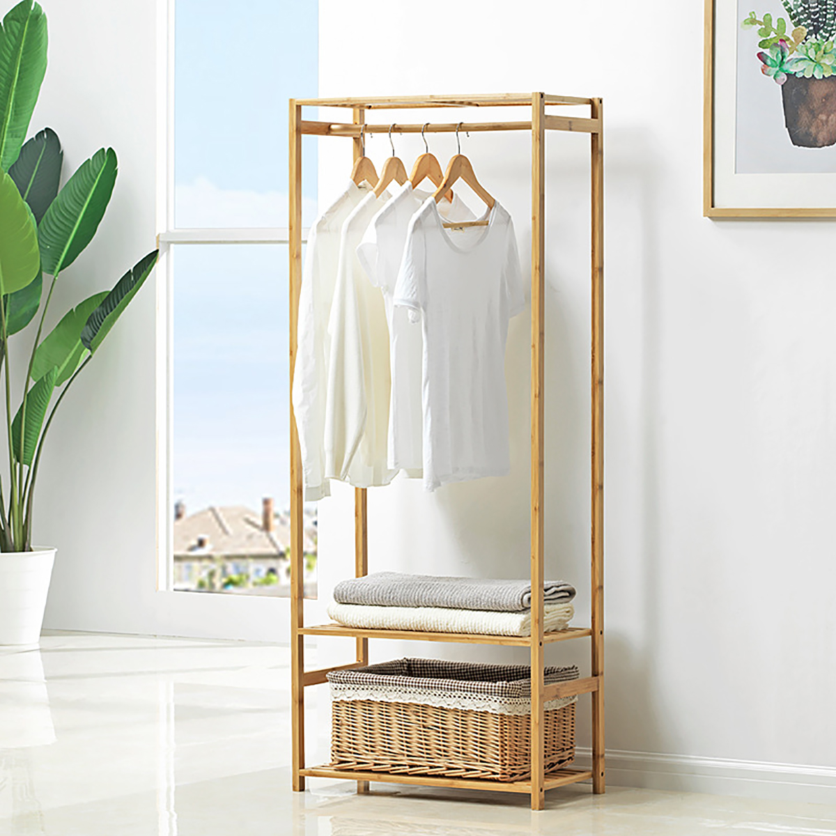 

Простые вешалки из массива дерева спальня вешалки для одежды простой современный пол ткань Вешалка хранения бытовой