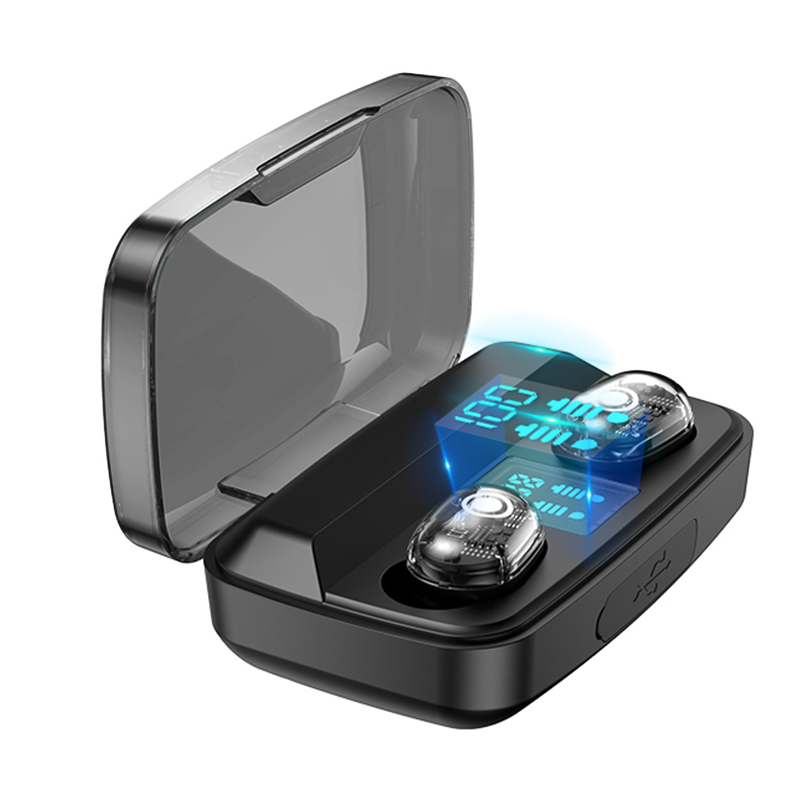 

M13C True Wireless Bluetooth 5.0 TWS Стерео вкладыши LED Дисплей IPX7 Водонепроницаемы CVC8.0 Спорт Наушник с зарядным у
