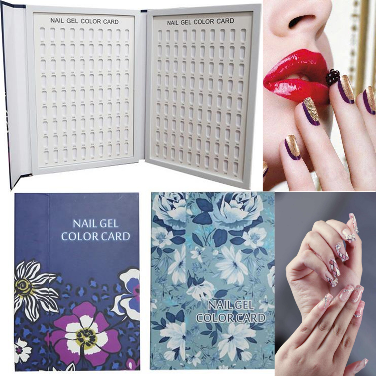 

180 Color Nail Tips Chart Display Book For Nail Art Polish Salon Design