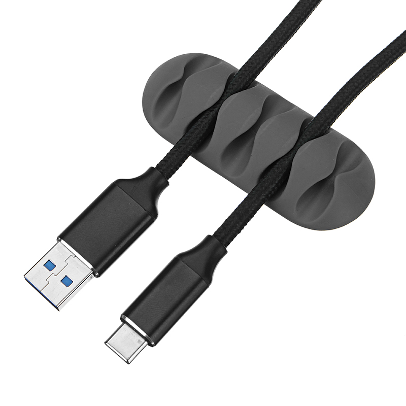 

Bakeey 5-канальный TPR Sticky Наушник USB-кабель для намотки шнура Wrap Desktop Cable Органайзер Провод Управление держа