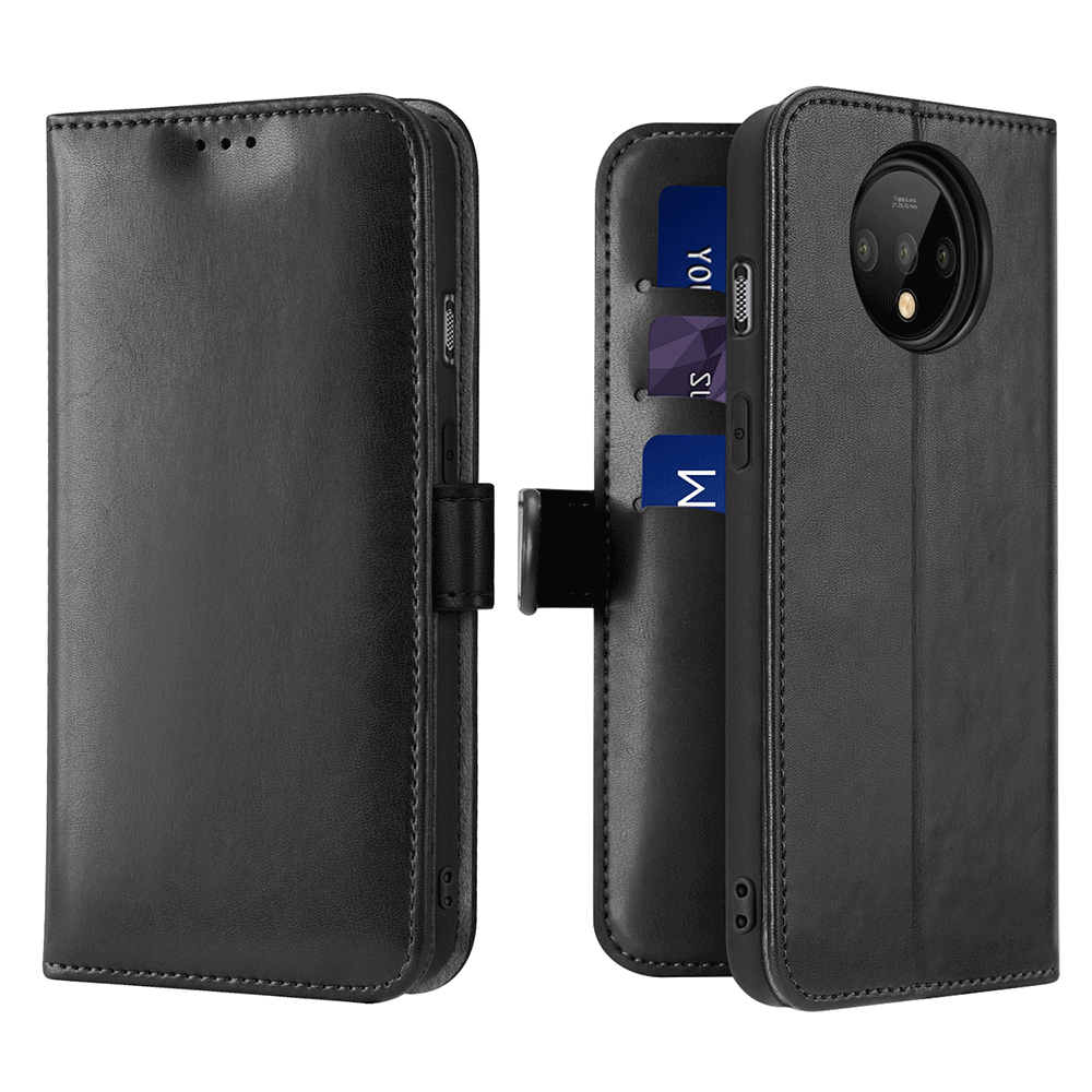

For OnePlus 7T Case Bakeey Flip with Stand Card Slots PU Leather Full Cover Shockproof Soft Protective Case