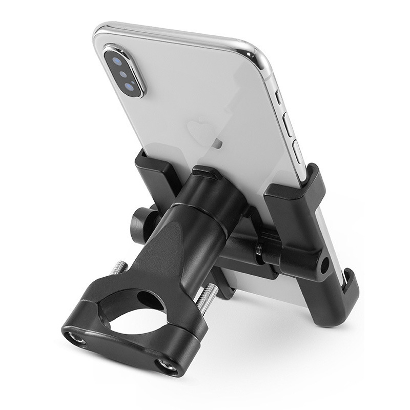 

ROCKBROS D-S101 Aluminum Alloy 4.5-6.8in Phone Holder Adjustable Phone Clip Stand Shockproof Phone Bracket Cycling