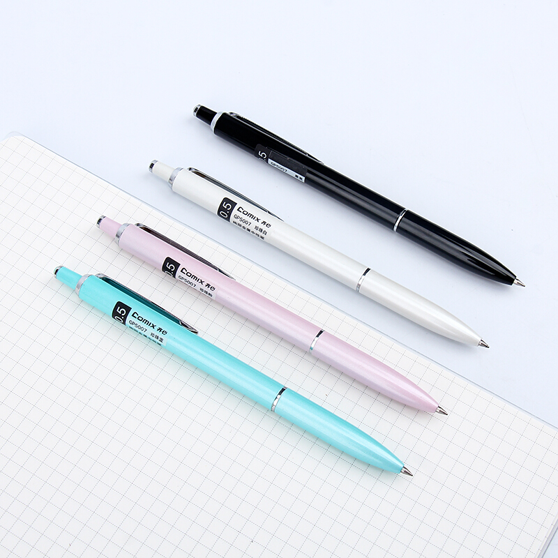 

Comix 5007 Signature Pen 0.5mm Smooth Writing Gel Pen Metal Press Signing Pen Business Office School Supplies Students S