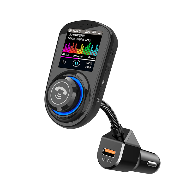 

G45 1.8 дюймов Colorful QC3.0 Fast Авто Зарядное устройство Bluetooth MP3-плеер EQ Аудио Частота FM-передатчик