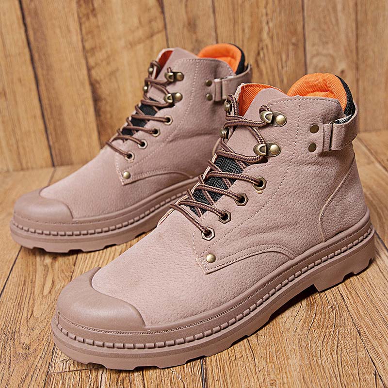

Anti-Collision Toe Cap Leather Outdoor Hiking Ankle Boots