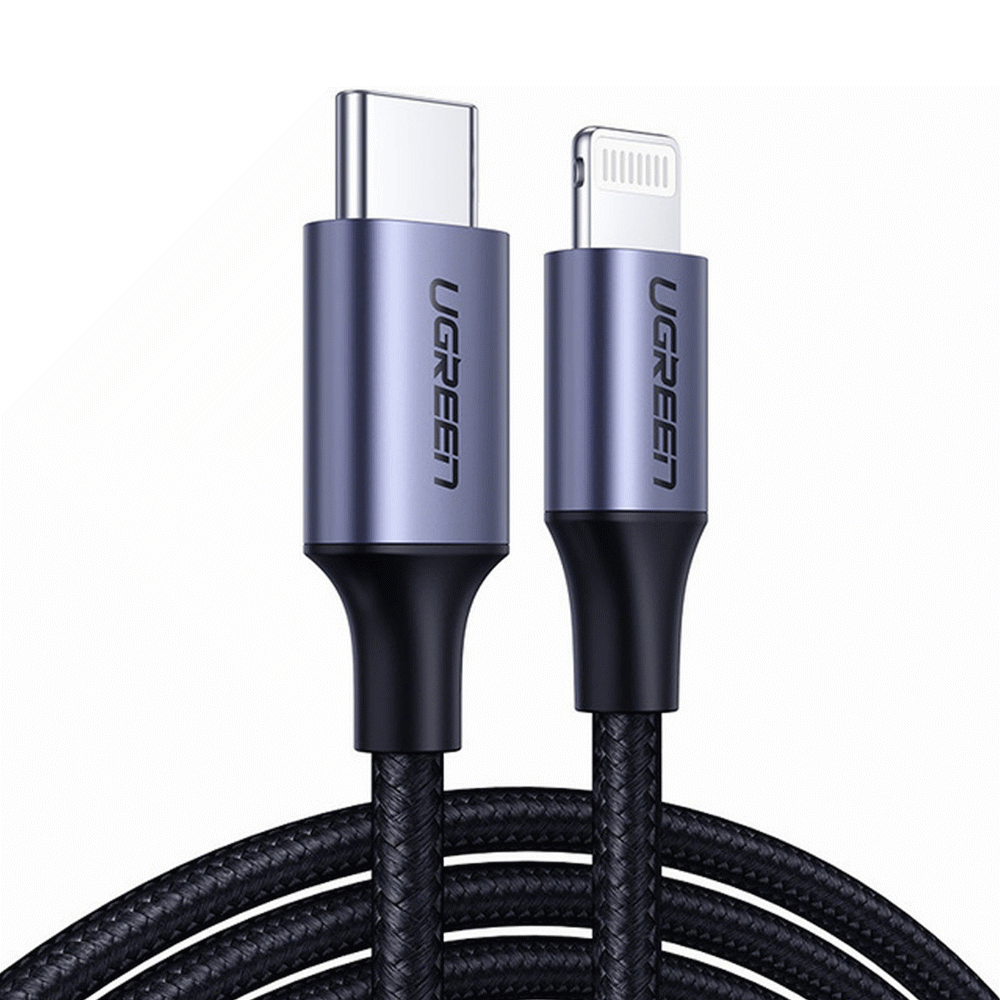 

UGREEN 36W 3A Type C To Lightning PD Fast Charging Transmission Data Cable For iPhone X XS 11Pro Huawei P30 Pro Mate 30