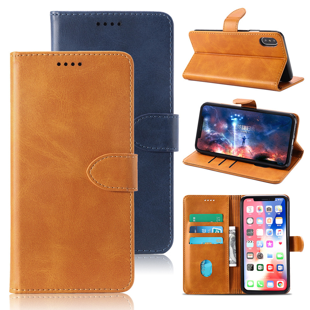 

Bakeey Flip Shockproof Card Slot With Magnetic PU Leather Full Body Protective Case For Umidigi S3 Pro