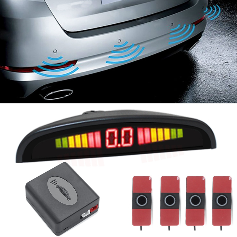 

16.5mm Flat Sensor Car Reverse Parking System Front Rear Radar Detector With LED Display
