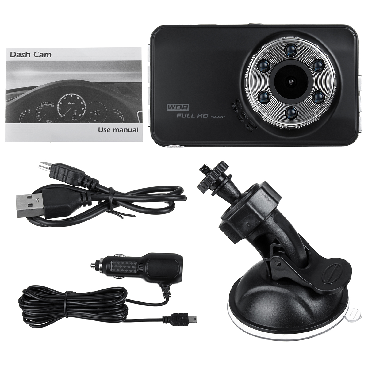 

3Inch Full HD 1080P Vehicle Car Dash Cam Video Camera Recorder DVR G-Sensor