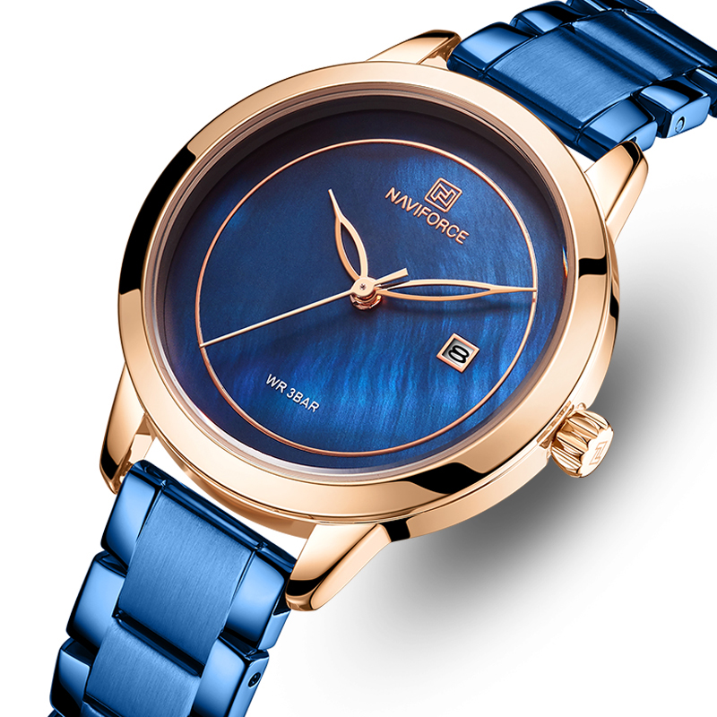 

NAVIFORCE 5008 Элегантные Дизайн Женское наручные часы Водонепроницаемы Дата Дисплей кварцевые часы