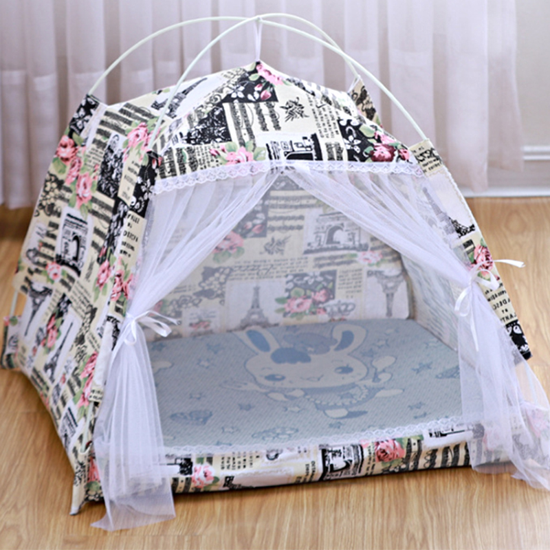

Folding Pet Dog Cat Puppy House Bed Sleep Tent Kennel Teepee Play Mat Pad Foldable Bed Mat