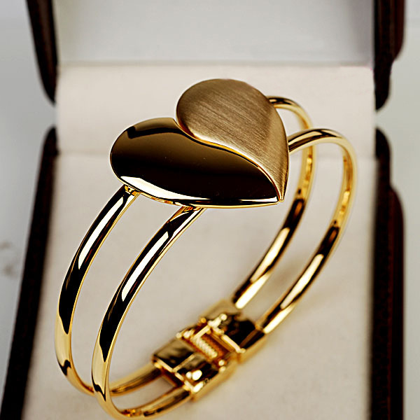 

Модный металлический геометрический матовый персиковый браслет Сердце блестящий двойной Сердце браслет для сращивания