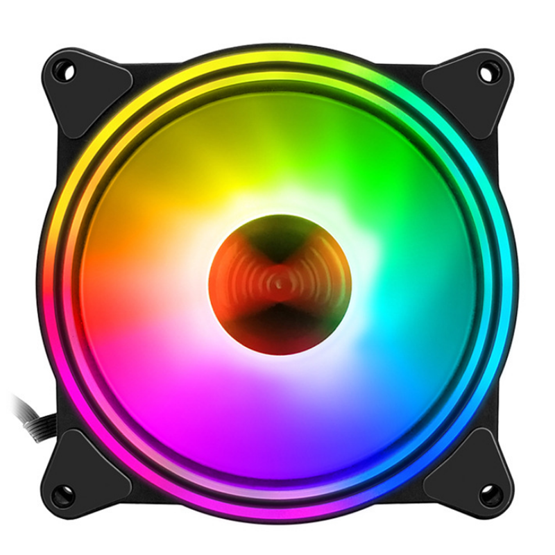 

Coolmoon 1PCS 120mm Adjustable Multilayer Backlit RGB CPU Cooling Fan Cooler Heatsink for PC