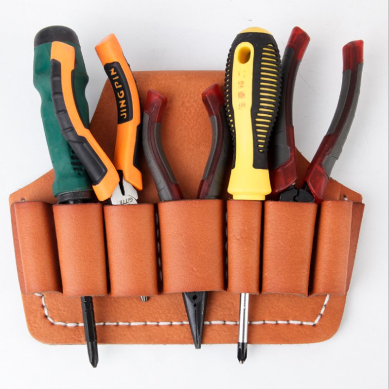 

Leather Labor Tool Welding Climbing Work Working Storage Bag Electrician Pliers Multi-function Cowhide Pocket Tools