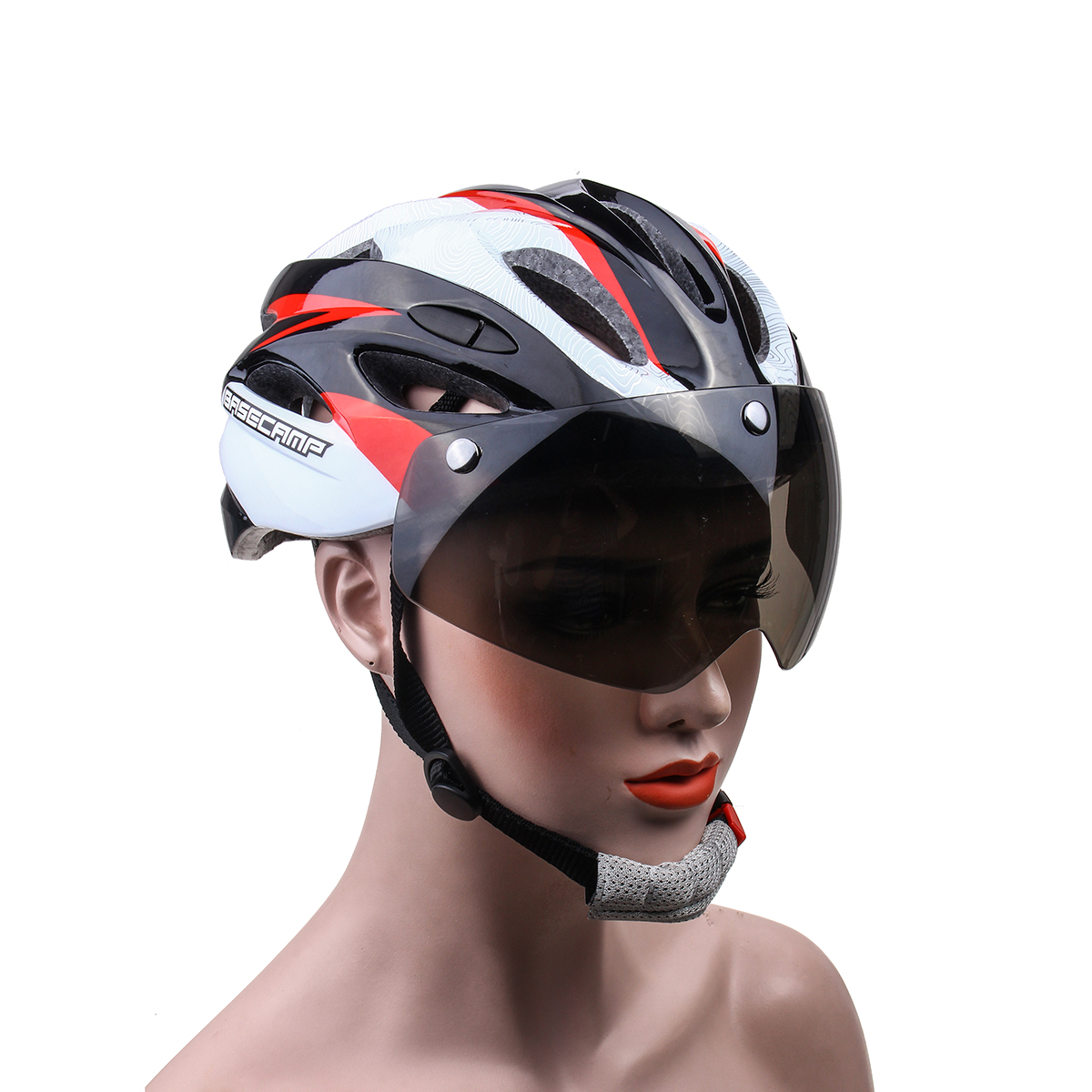 

Basecamp Goggles Visor Bicycle Helmet Road Cycling Mountain Bike Adjustable Helmet