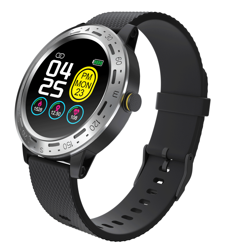 

Bakeey S18 Touch Screen All-time Blood Pressure O2 Monitor 8 Sports Mode Whatsapp Push Stopwatch Smart Watch