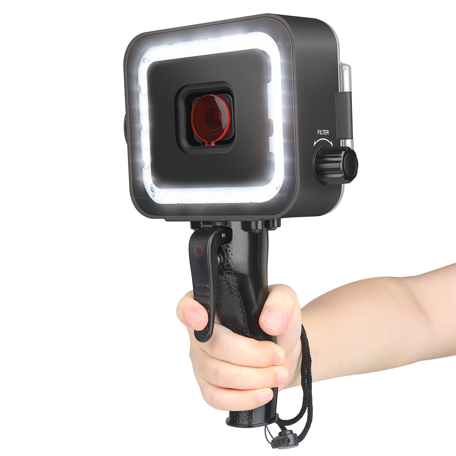 

Shoot XTGP540 35M Водонепроницаемы LED Лампа Подводная лампа для видеосъемки с красным фильтром для GoPro Hero 7 6 5 Bla