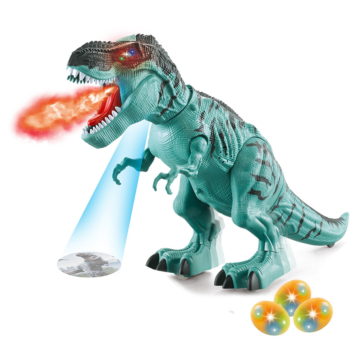 

Детские игрушки Удивительный спрей Электрический ходячий игрушечный динозавр Tyrannosaurus Rex Lay Eggs Lights Рев звуки Дети Мальчик Подарки на день ро