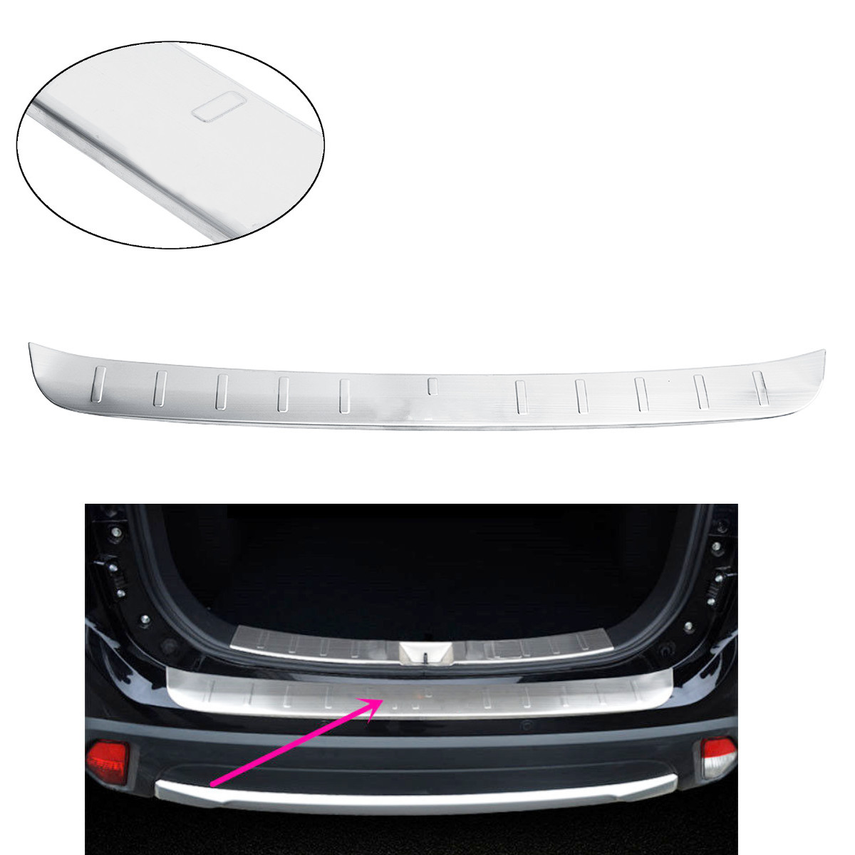 

Наружный защитный кожух заднего бампера Пластина Защитная крышка для Mitsubishi OUTLANDER 2016
