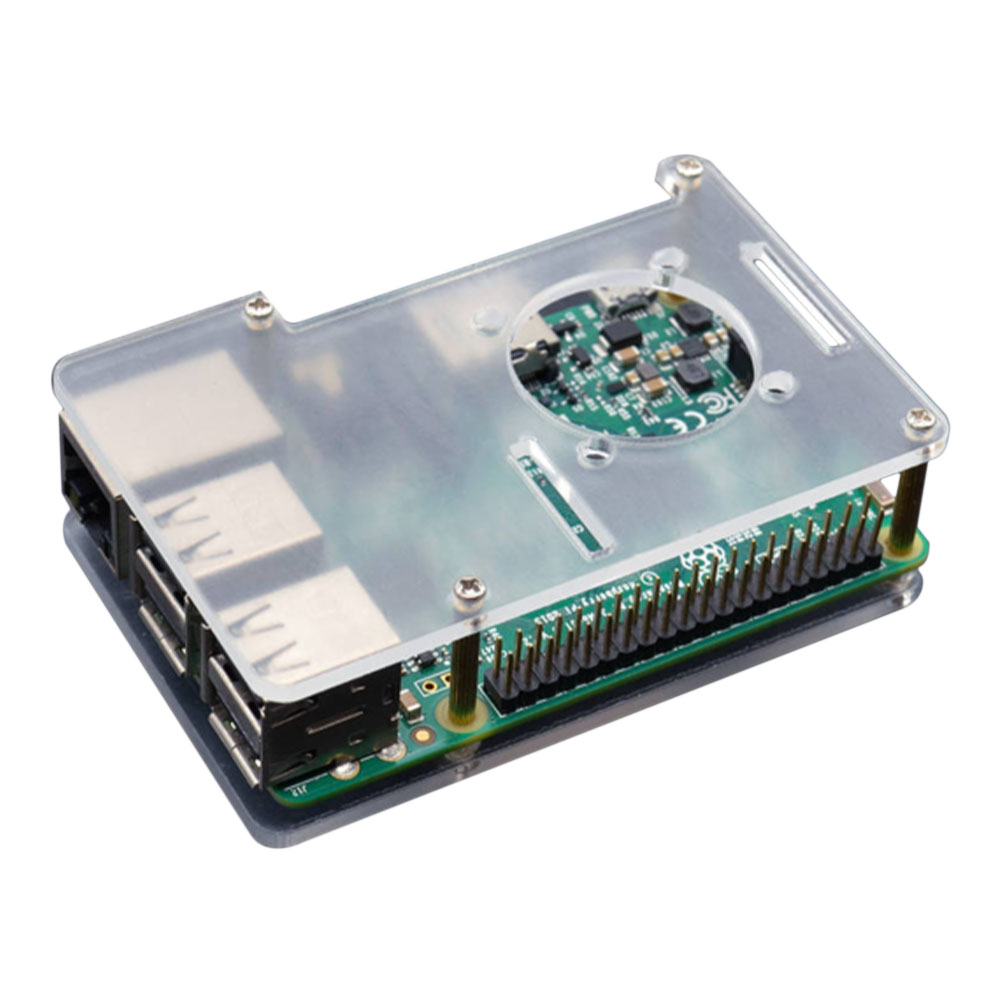 

Прозрачный двухслойный акриловый поддерживающий вентилятор для 3D-принтера Raspberry Pi 4B