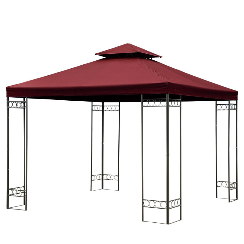 

3x3m 10FT Double Tier Gazebo Replacement Top Canopy Garden Patio Pavilion Tent Sunshade Cover