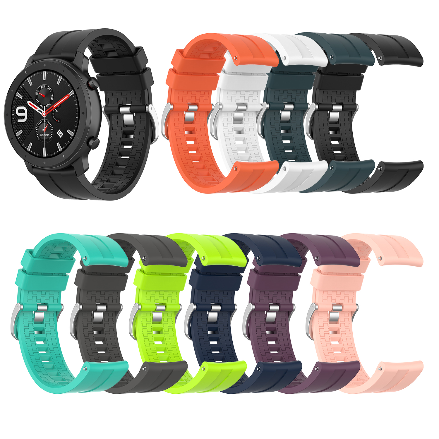 

Bakeey Silicone Watch Band Replacement Watch Strap for Amazfit GTR 47MM Smart Watch
