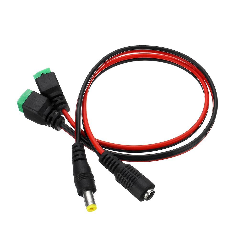 

1-38V DC Power Cord Male And Female Connector Free Soldering With Terminal Wire 5.5*2.1MM 18 Core Length 30CM