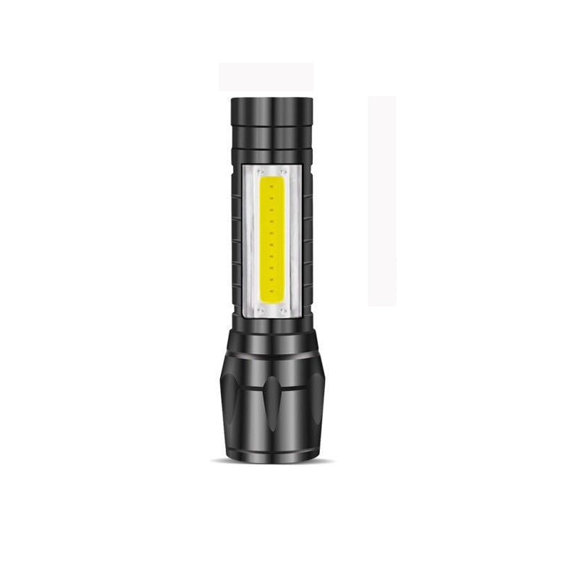 

SHNEYU 7099 LED+COB 3Modes Zoomable USB Rechargeable Mini LED Tactical Flashlight Outdoor Waterproof Multifunctional Fla
