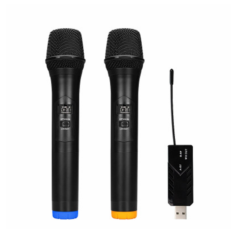 

BAOBAOMI WM-1 / WM-2 Wireless Handheld Микрофон Набор с 2 микрофонами 1 Приемник для студийного караоке