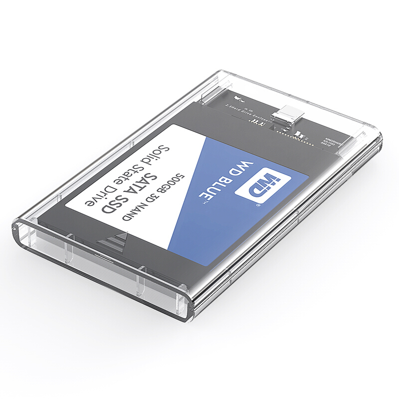 

BIAZE YP10 Прозрачный Type-C 2,5-дюймовый жесткий диск SSD-корпус SATA to USB3.1 Жесткий диск Чехол Жесткий диск Коробка