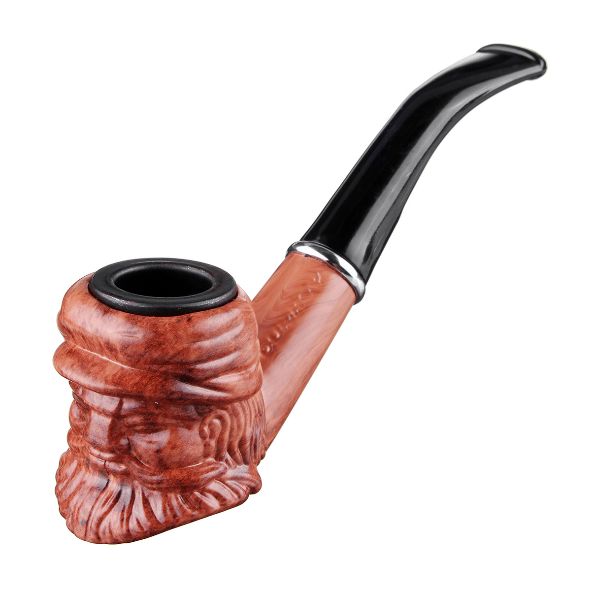 

Classical Detachable Wooden Smoking Water Pipe Bearded Easy to Clean
