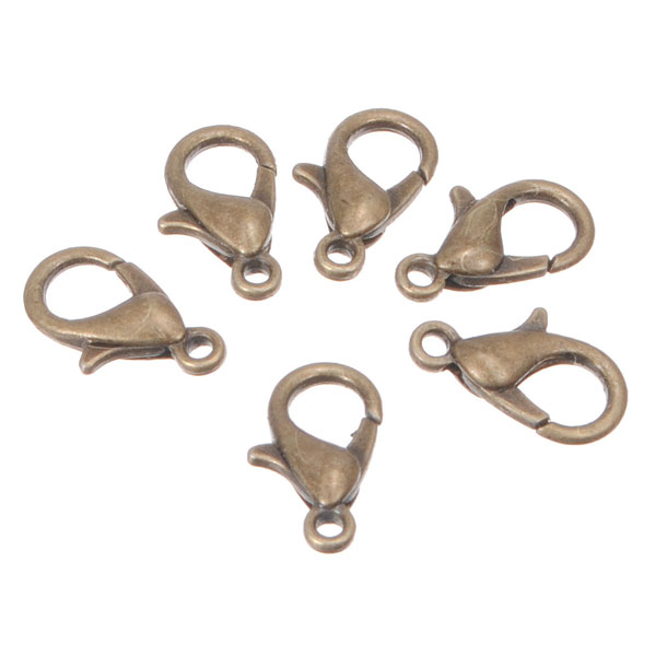 

50pcs Lobster Clasps Claw DIY Jewelry Fastener Hook Findings 12mm