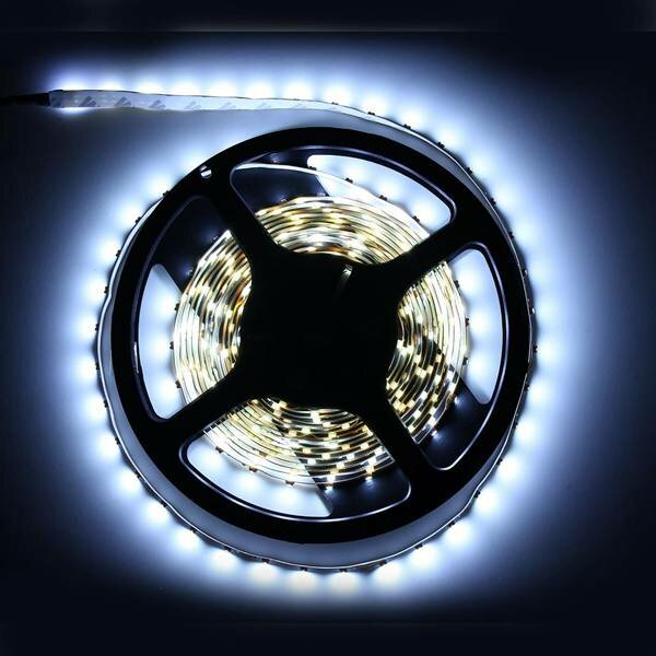 

5M Non-Waterproof Cool White 3528 SMD 300 LED Strip Light DC12V for DIY Indoor Home Car Christmas Decorations Clearance