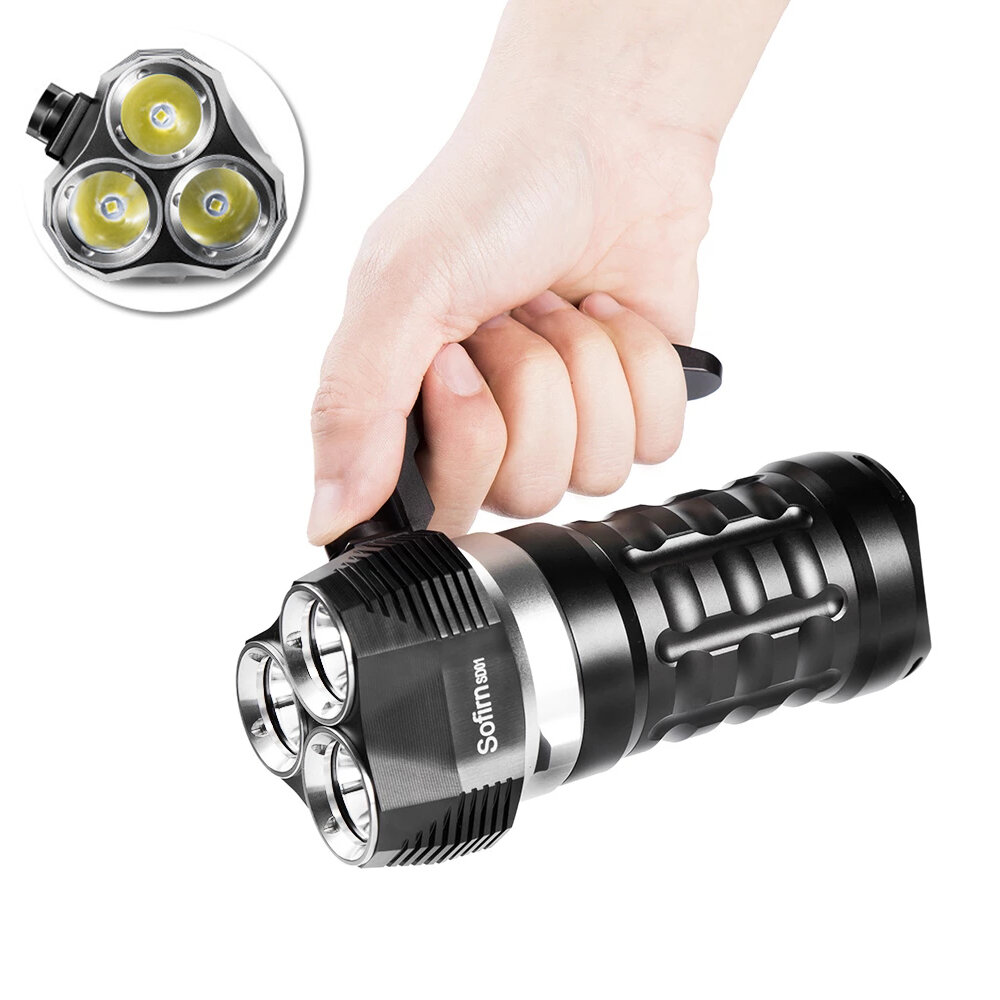 

Модернизированный SOFIRN SD01 3 * SST40 6000LM Strong LED Fill Light Профессиональный мощный фонарик для дайвинга Под во