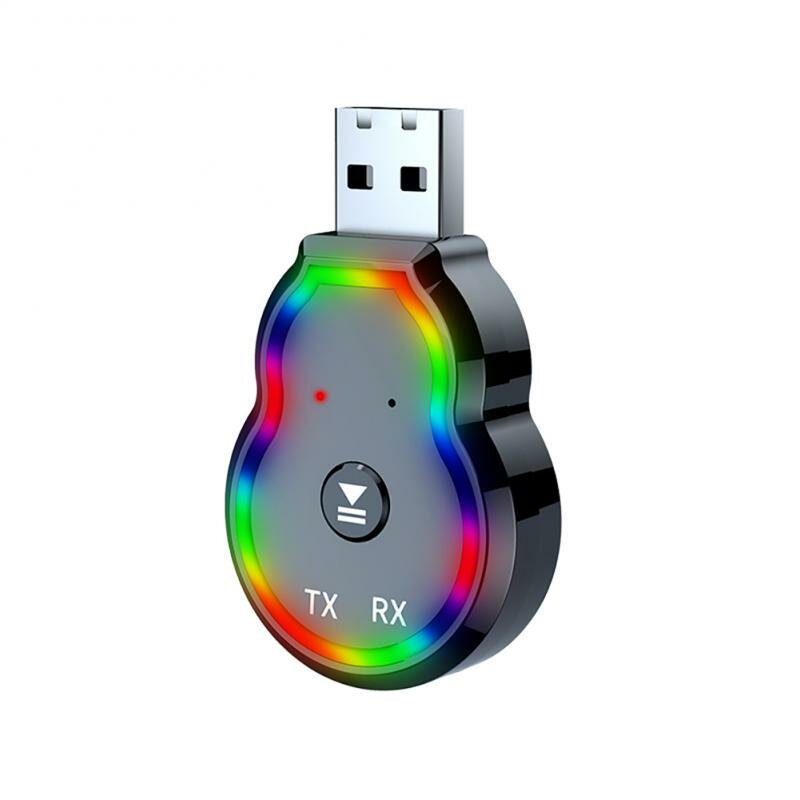 

Q2 USB Bluetooth 5.3 Audio Transceiver Звук HiFi Громкая связь Colorful Атмосфера 3,5 мм Aux Беспроводной передатчик Blu
