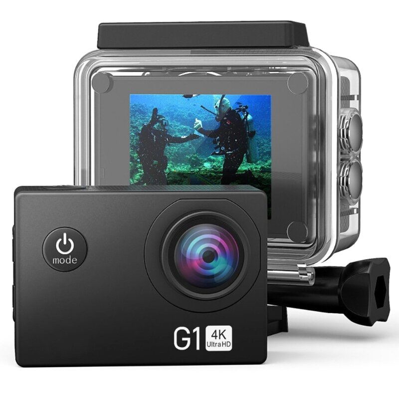 

G1 4K Ultra High Definition Action Camera Waterproof 170 Degree Wide Angle WiFi Outdoor Sports Cam Remote Control Access