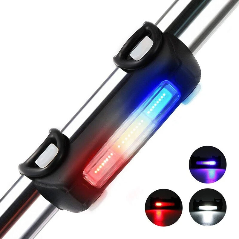 

Cansses Bike Taillight 500mAh Battery 7 Light Modes USB Rechargeable Waterproof Lightweight Bicycle Rear Light for Night
